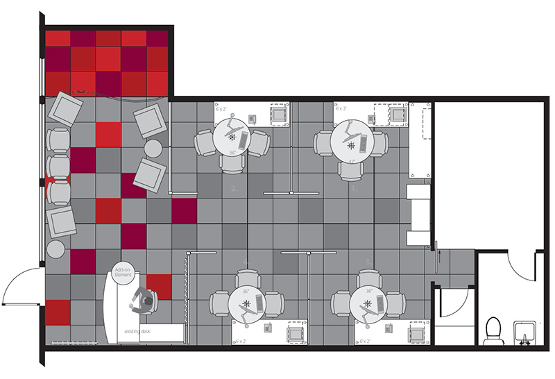 red-1 Office overhead layout