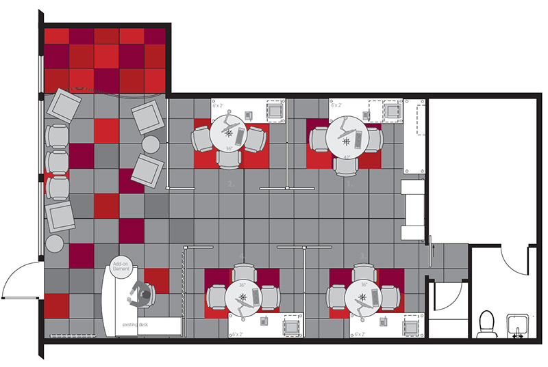 red-2 Office overhead layout