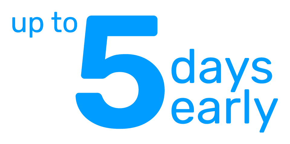 5-days-early-blue Refunds up to 5 days early