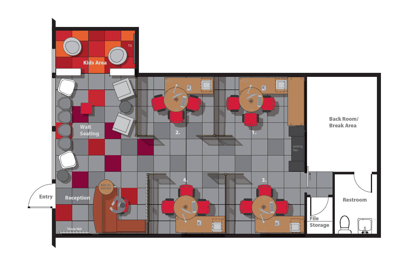 Carpet plans Office Makeover Floorplan